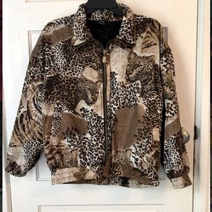 100% Silk Vintage Cheetah Windbreaker